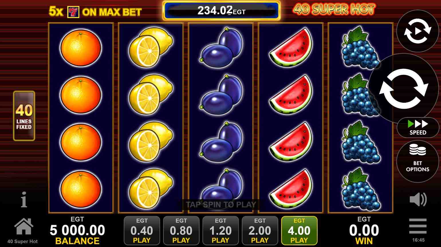 40 super hot slot
