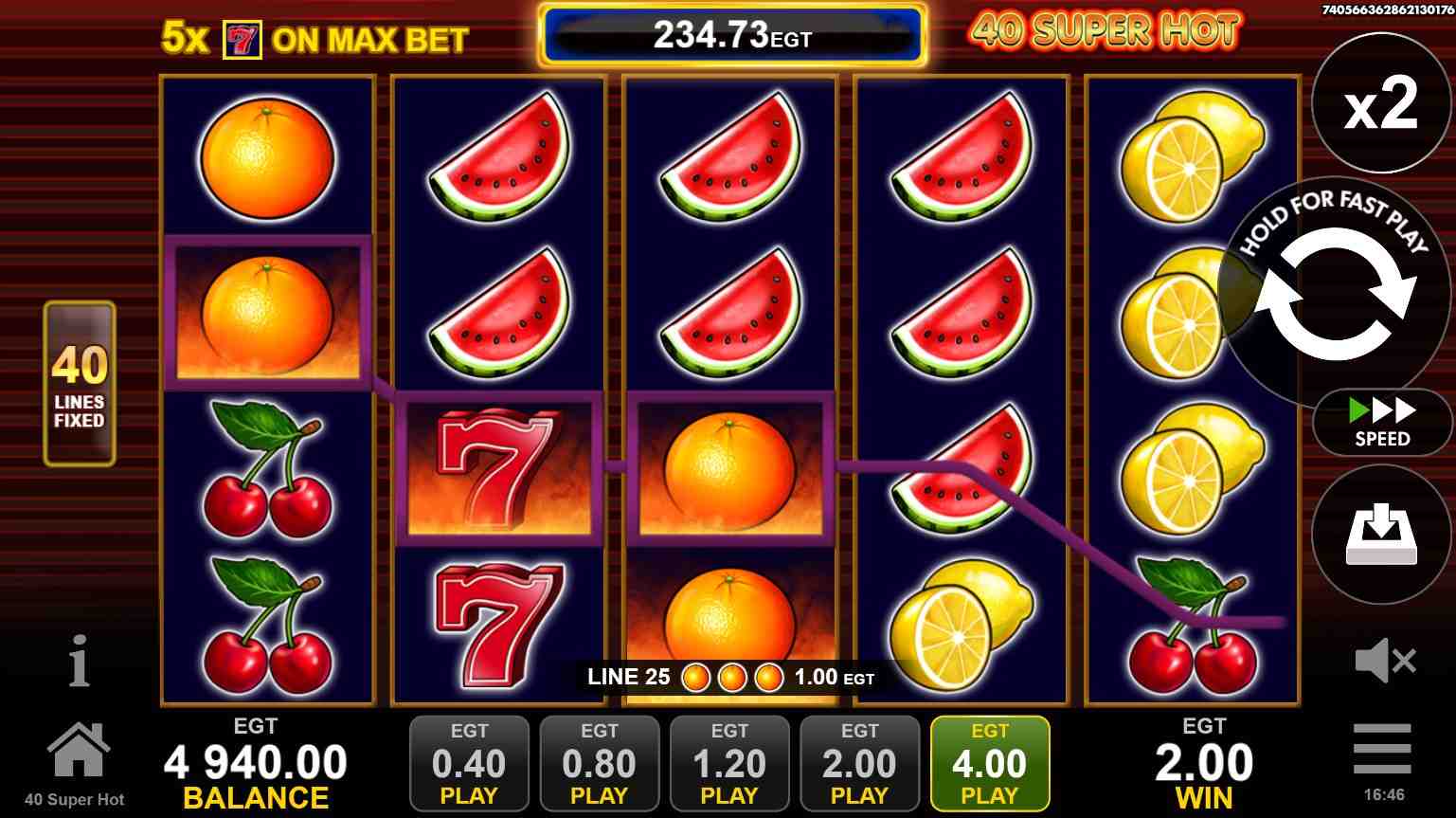 40 super hot win